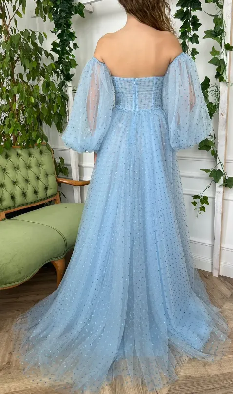 Long Blue Prom Dresses, Long Formal Evening Graduation Dresses     fg766