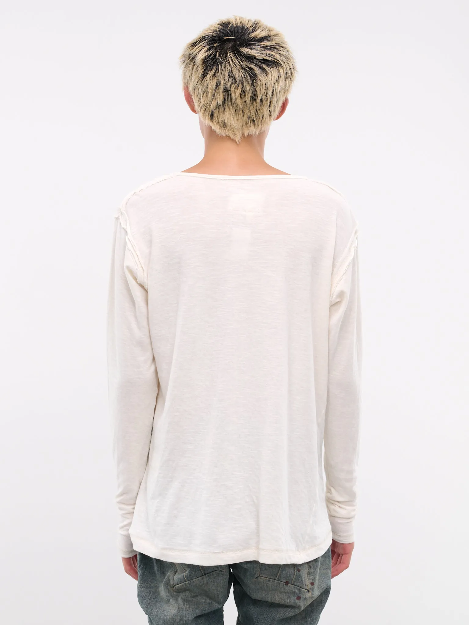 Long Sleeve Henley (JM101-IVORY)