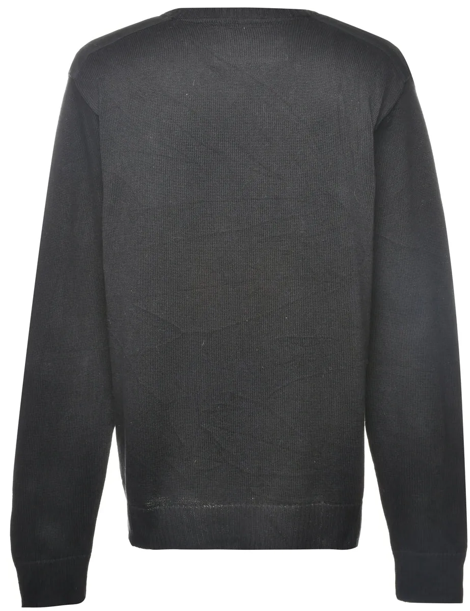 Long Sleeved Black Jumper - XL