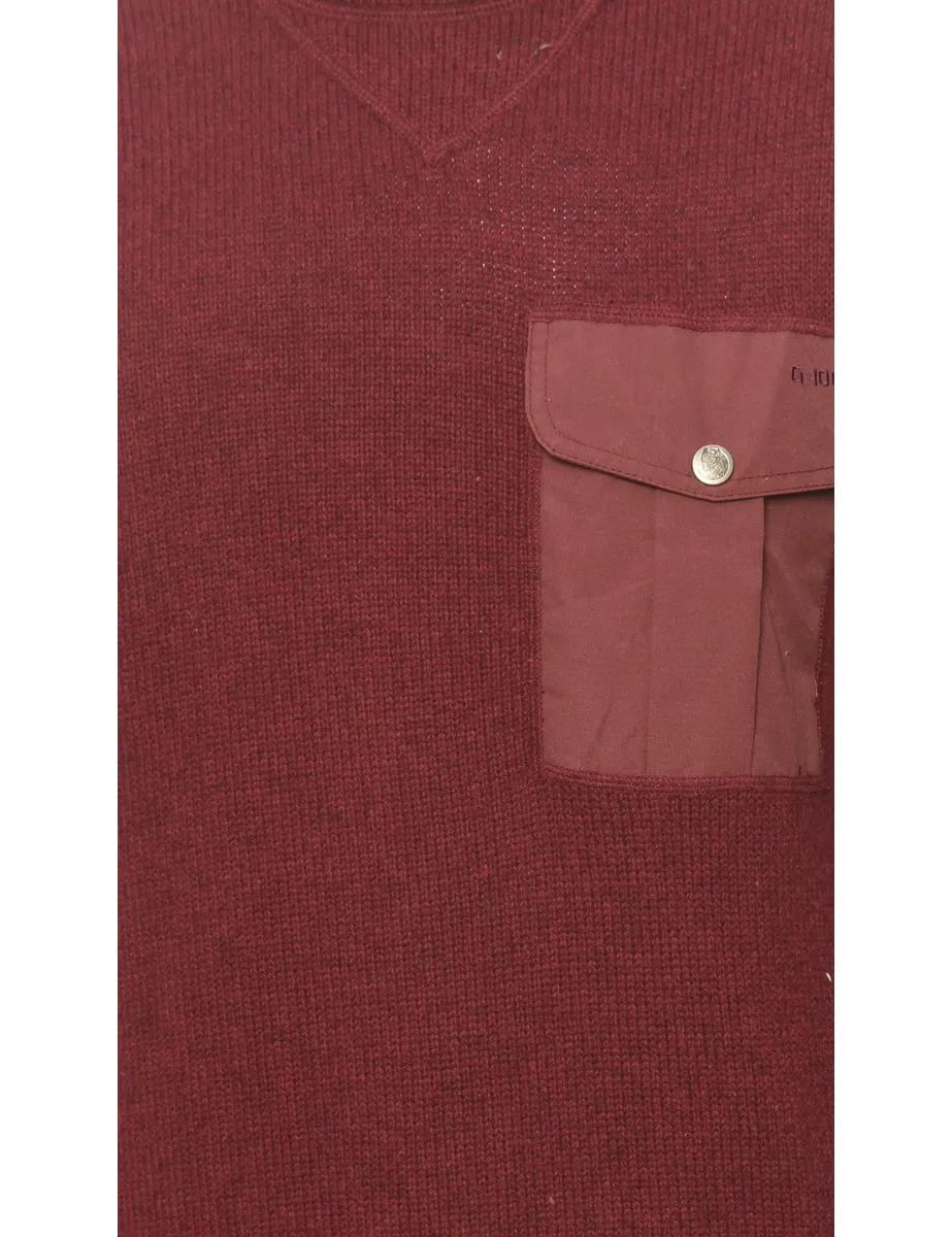 Long Sleeved Maroon Jumper - L