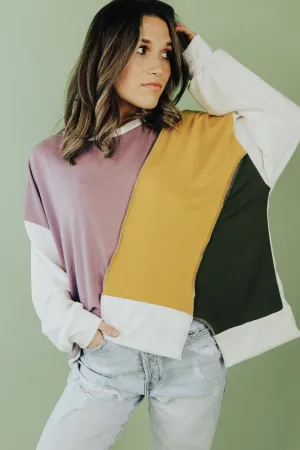 Mardi Gras Color Block Top