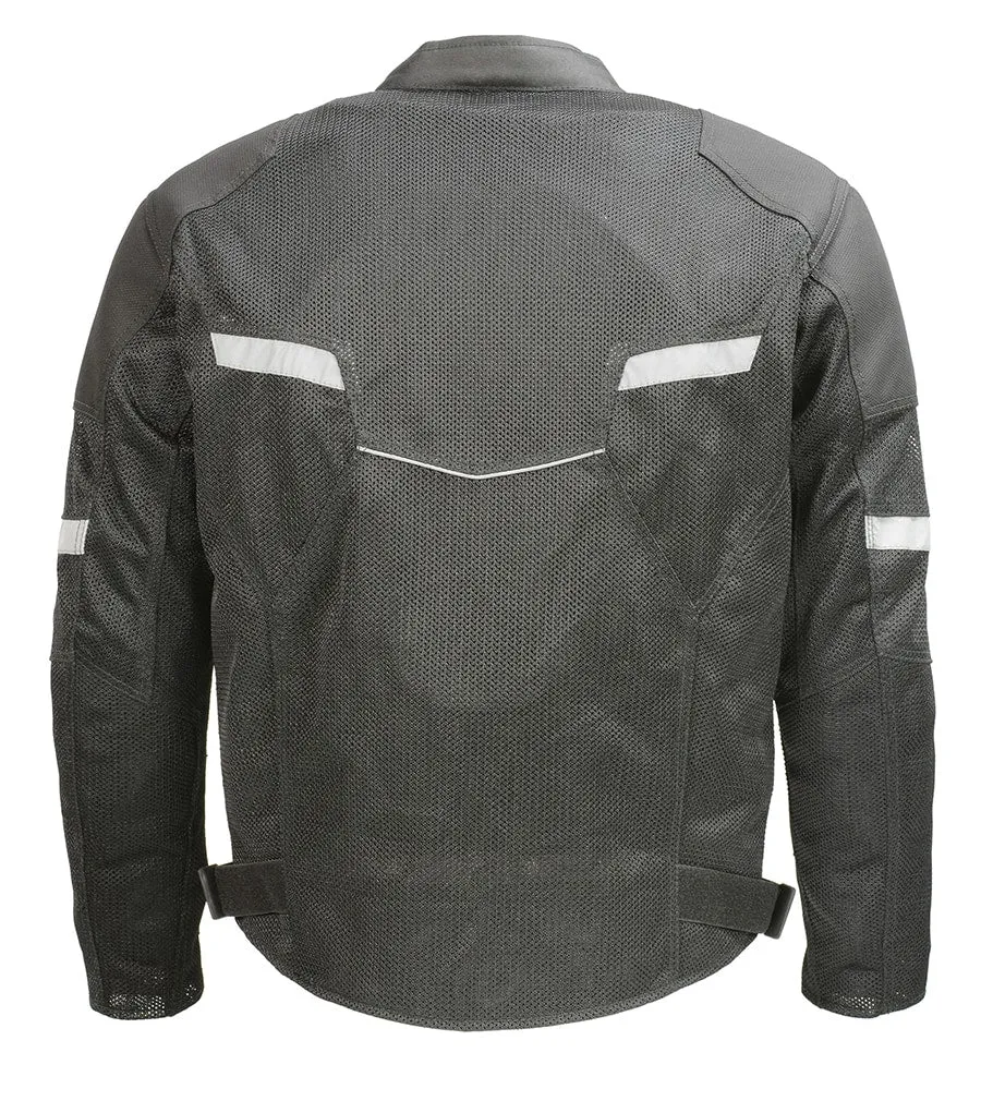 Men’s Mesh Racer Jacket W/ Reflective Trim