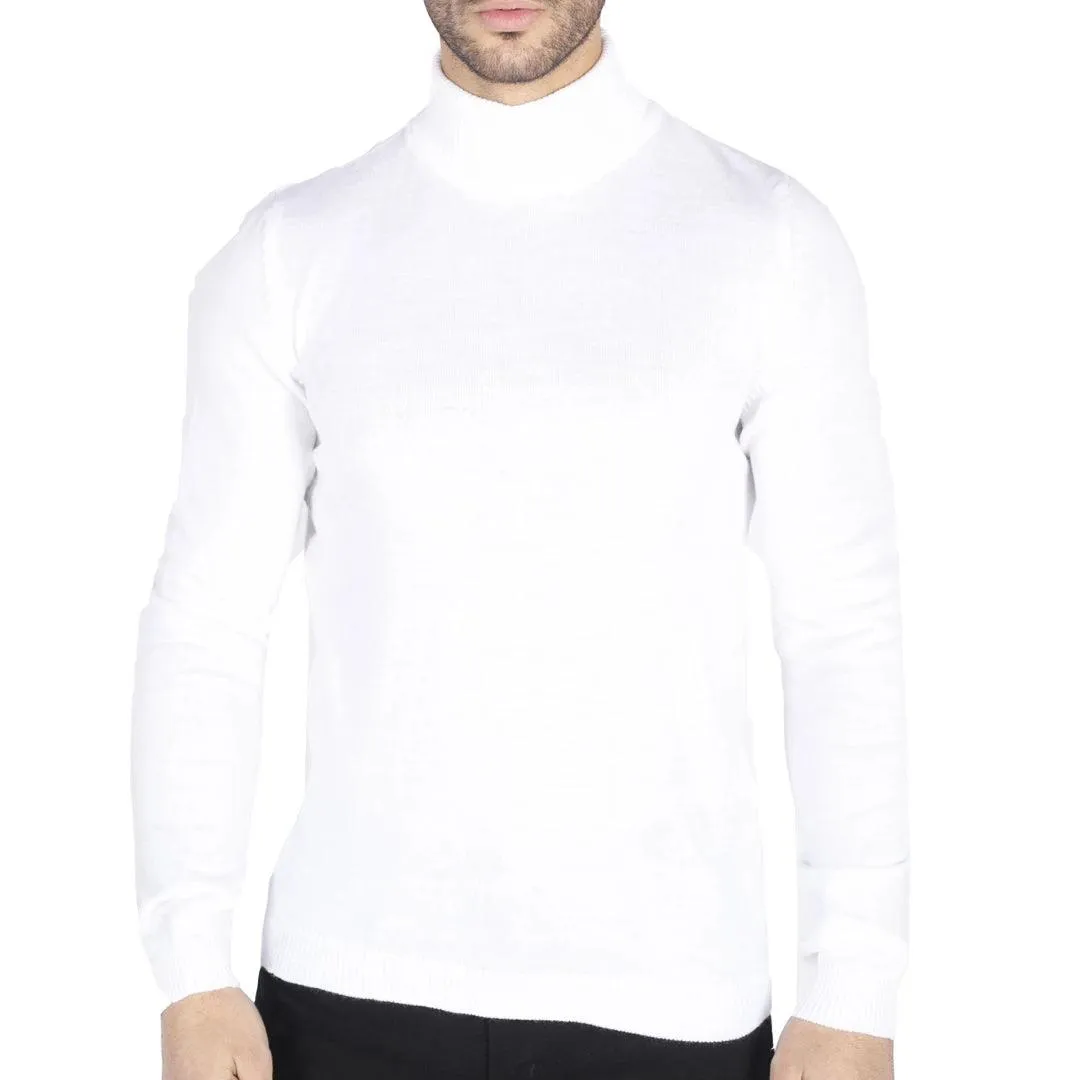 Mens Polar Neck Jumper Roll Neck High Turtle Neck Slim Fit Light Weight