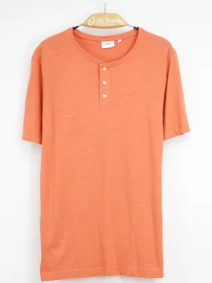 Men's Textured Shirt,Orange