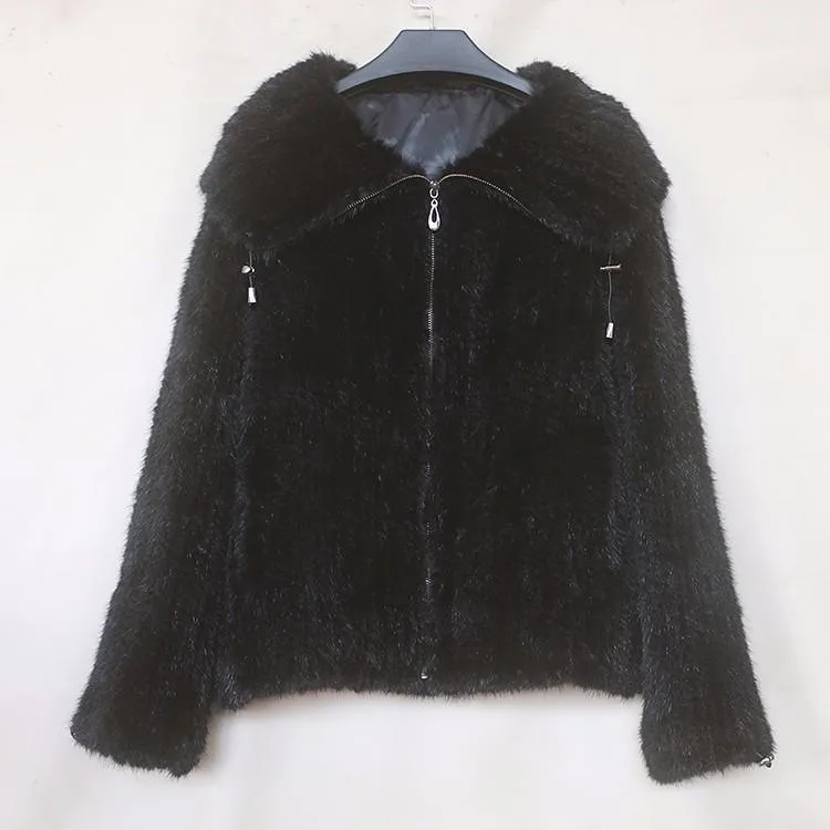 Mink Hair Knitted Fur Coat