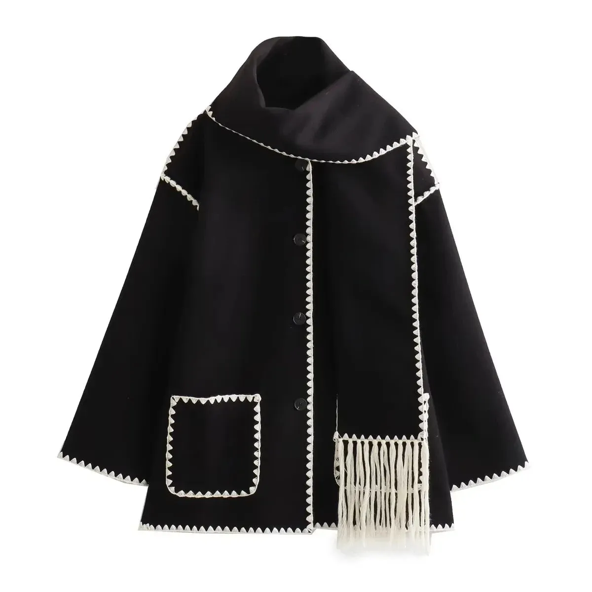 Montara Scarf Collar Loose Jacket