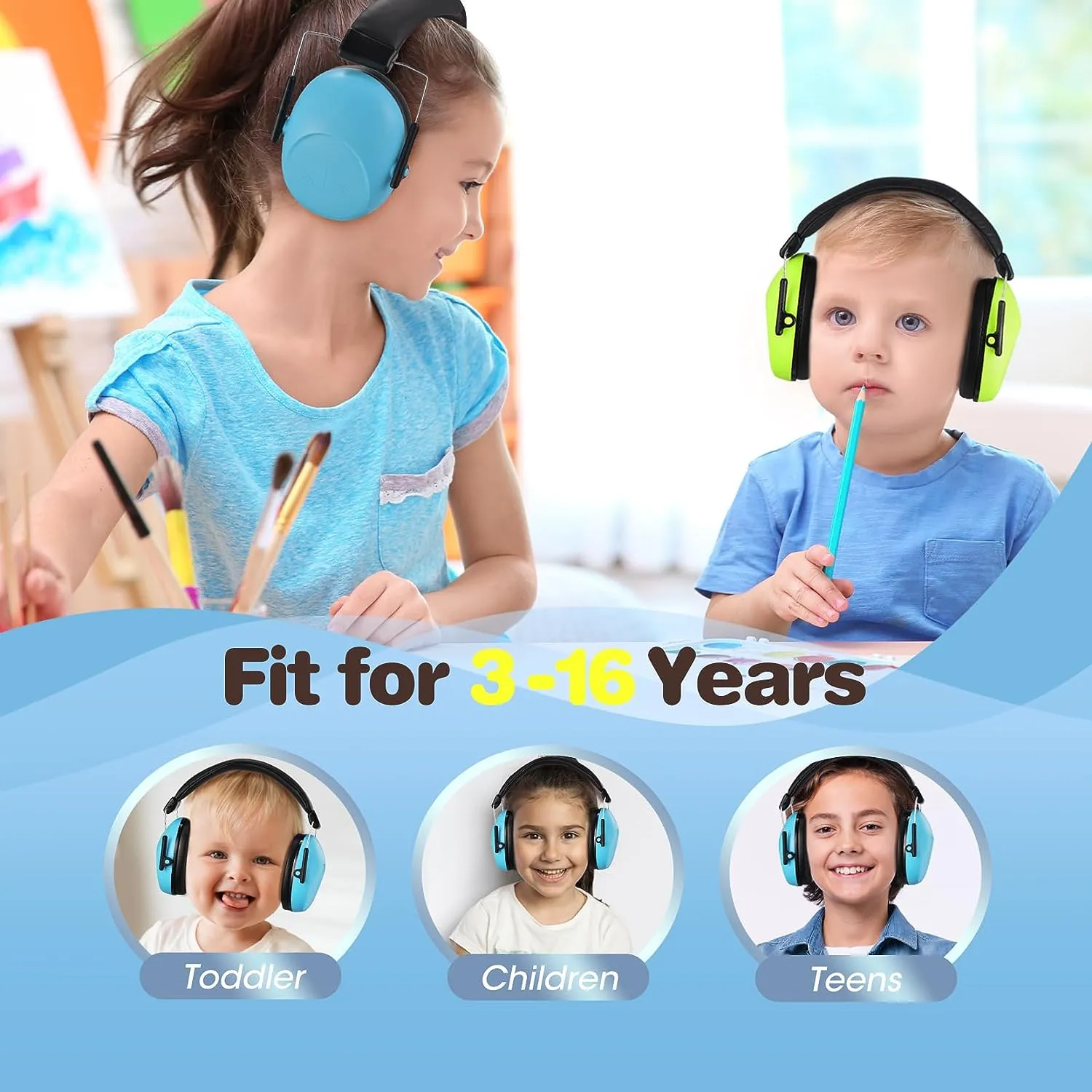 Mpow SNR 29dB Noise Cancelling Headphones for Kids,  Ear Muffs *2