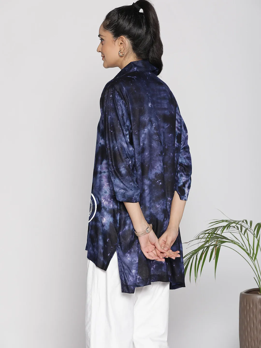 Navy TieDye ShirtTop - Orbit