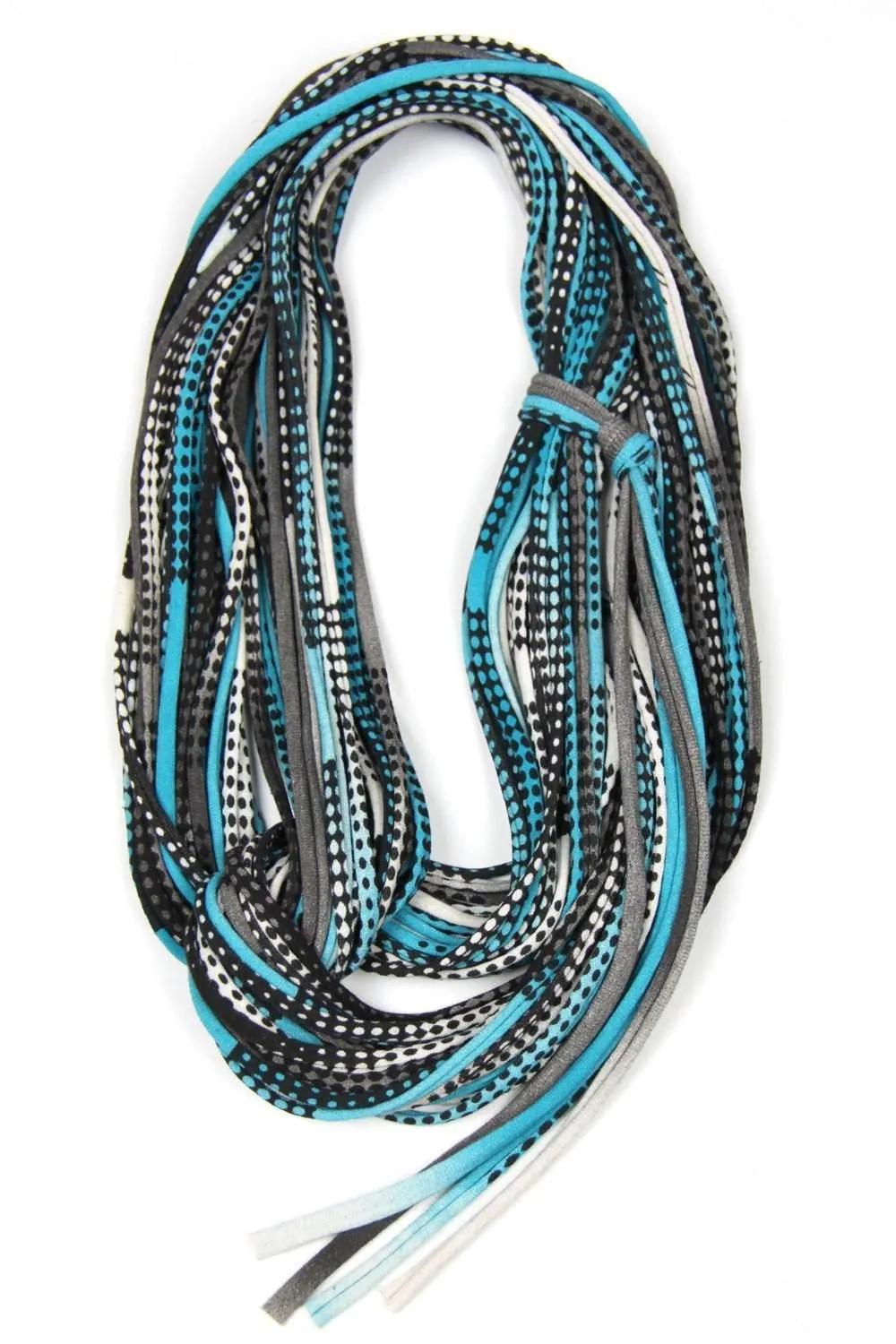 Necklush Infinity Scarf / Turquoise & Black / Unisex