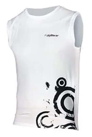 New Tilos Men's 6oz Anti-UV Sleeveless Rash Guard (Small) for Scuba Diving, Snorkeling, Swimming & Surfing - White/Black