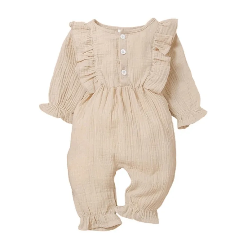 Newborn Baby Girl Long Sleeve cotton Fall/Winter Romper