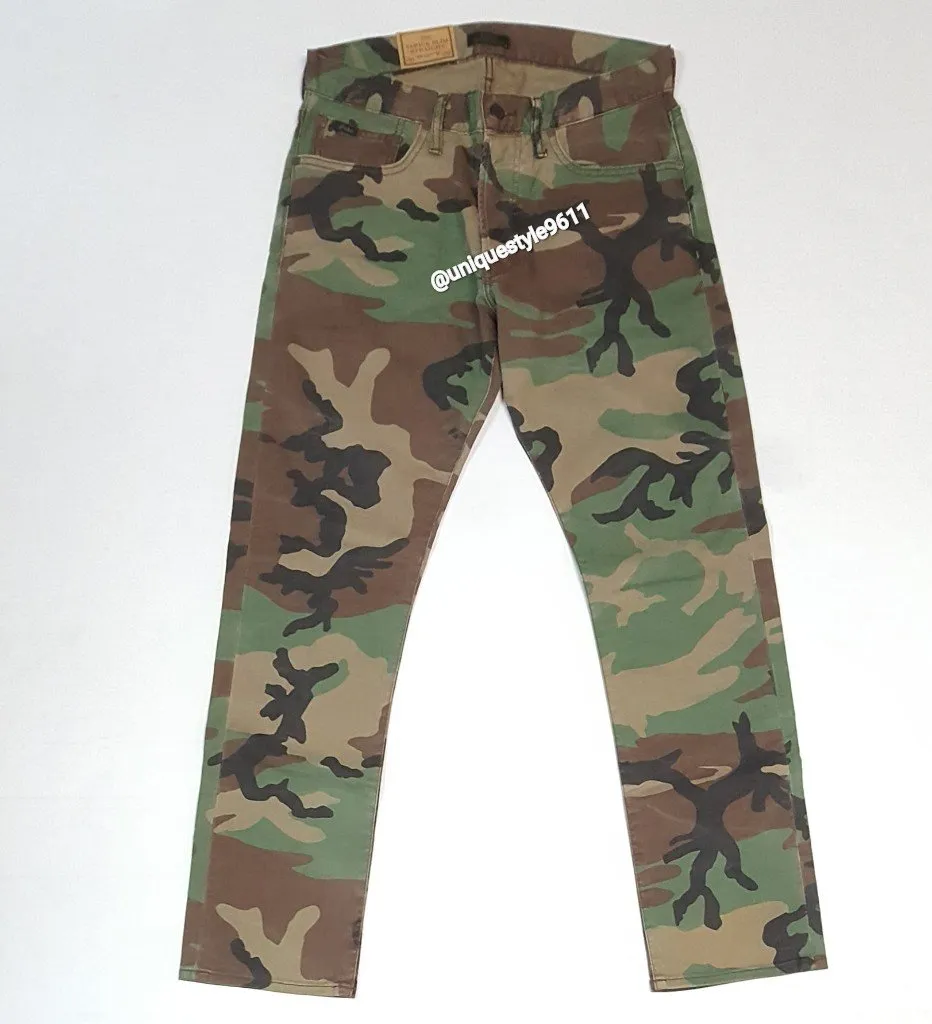 Nwt Polo Big & Tall Camo Hampton Relaxed-Straight Jeans