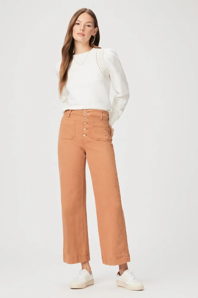 Paige Anessa Patch Pockets Pants in Vintage Golden Sun