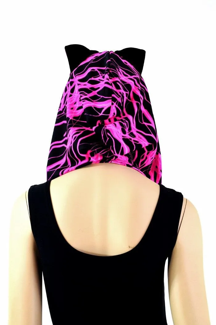 Pink Lightning Reversible Infinity Festival Hood