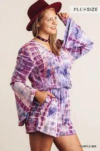 Purple Tie Dye Romper