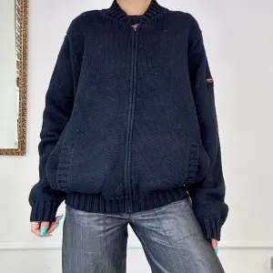 ralph lauren zip up knit jumper