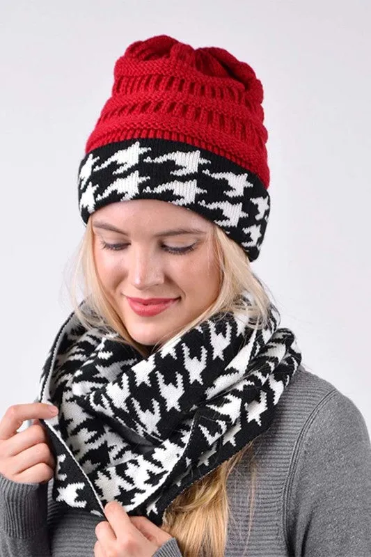 Reversible Hat & Infinity Scarf Set