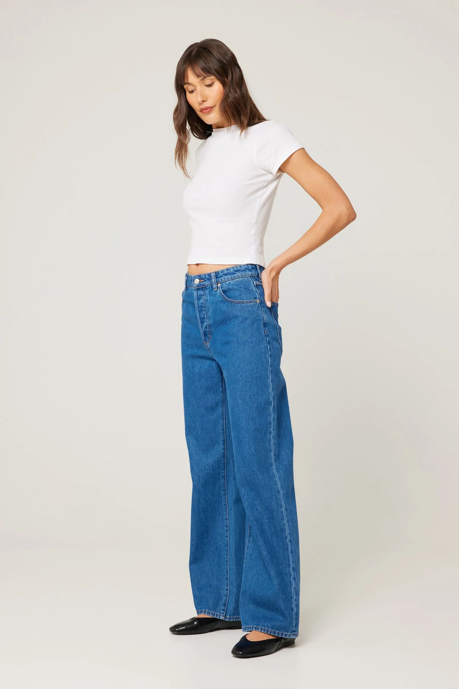 ROLLAS Womens Stevie Relaxed Jeans - Ashley Blue