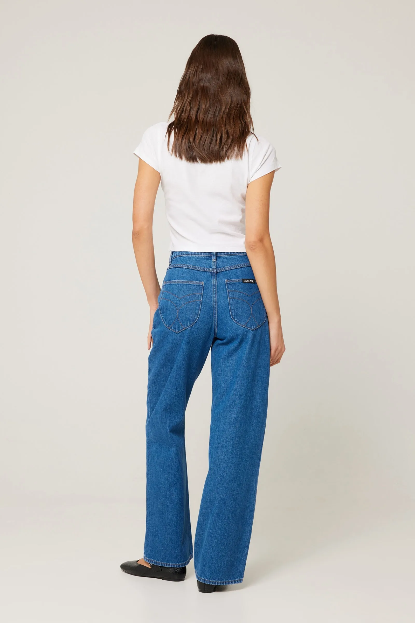 ROLLAS Womens Stevie Relaxed Jeans - Ashley Blue