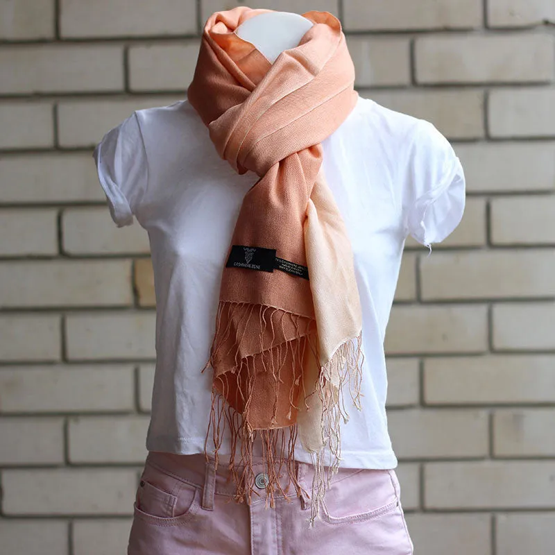 Shaded Pashmina Scarf Peach