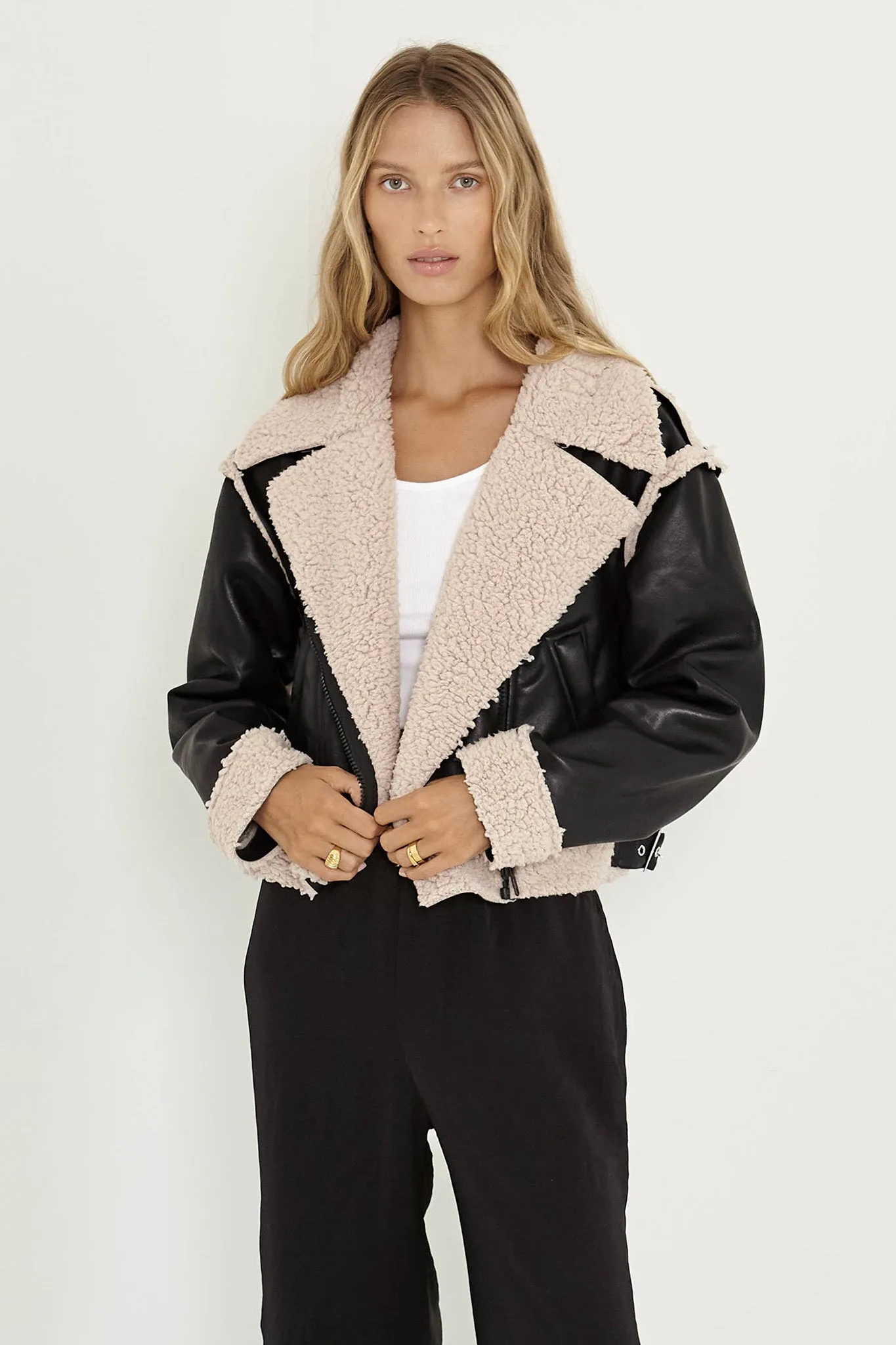 SNDYS Billie Aviator Jacket Black