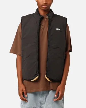 Stüssy 8 Ball Sherpa Reversible Vest Tan