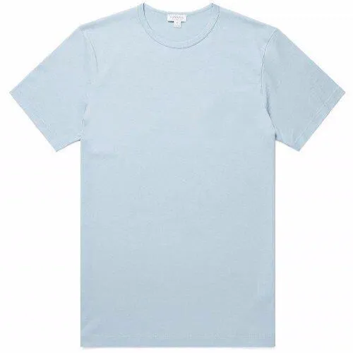 Sunspel Classic Crew T-Shirt Blue Jeans