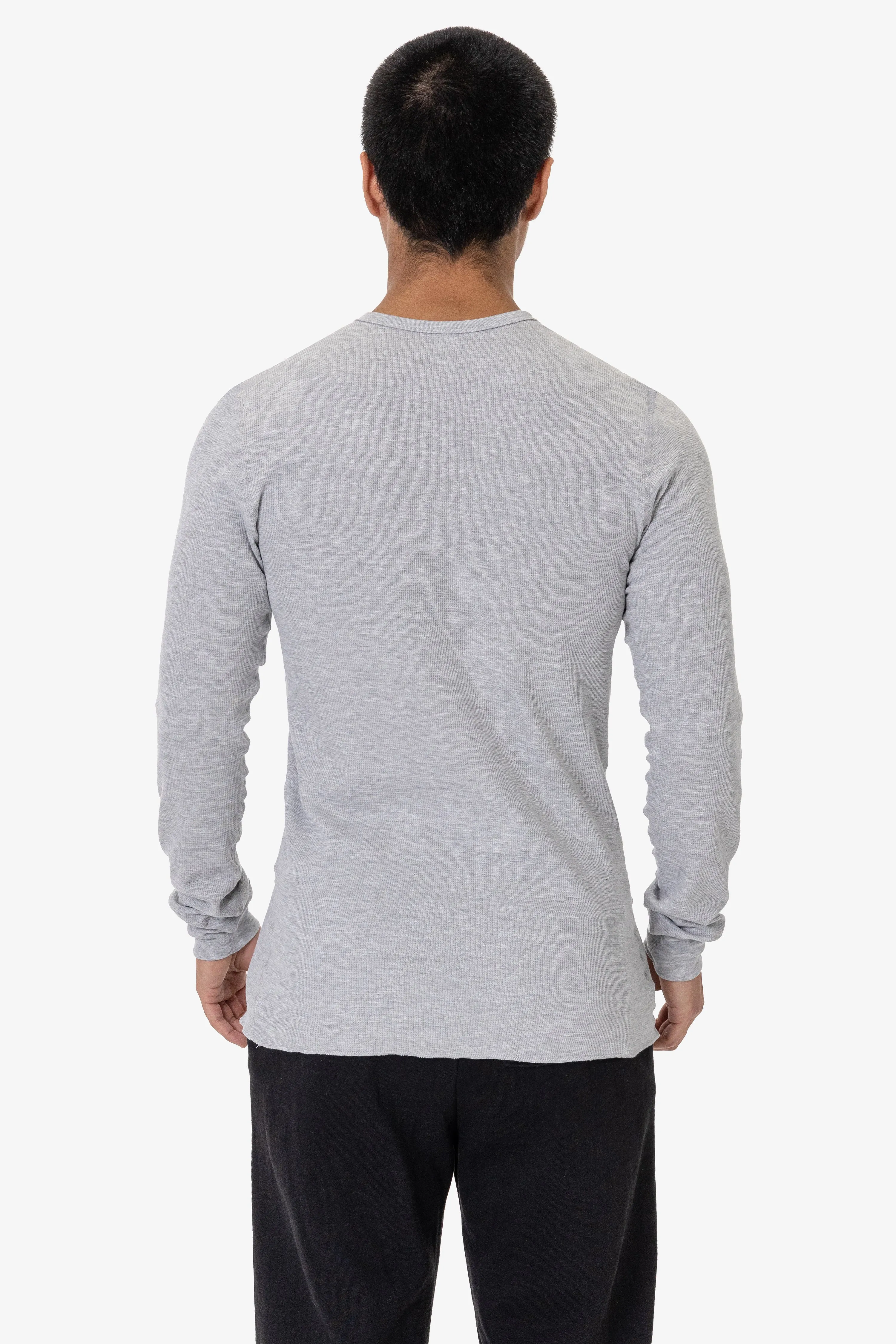 T457 - Poly-Cotton Thermal Long Sleeve Henley