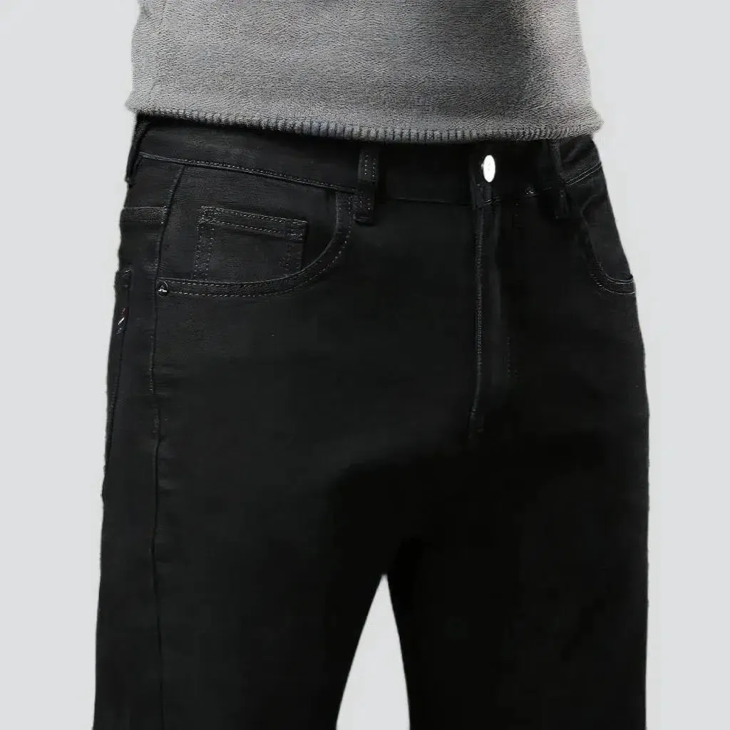 Tapered black. men's stretchy jeans