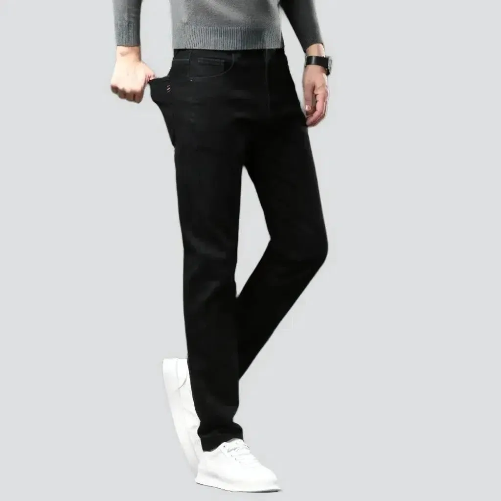 Tapered black. men's stretchy jeans