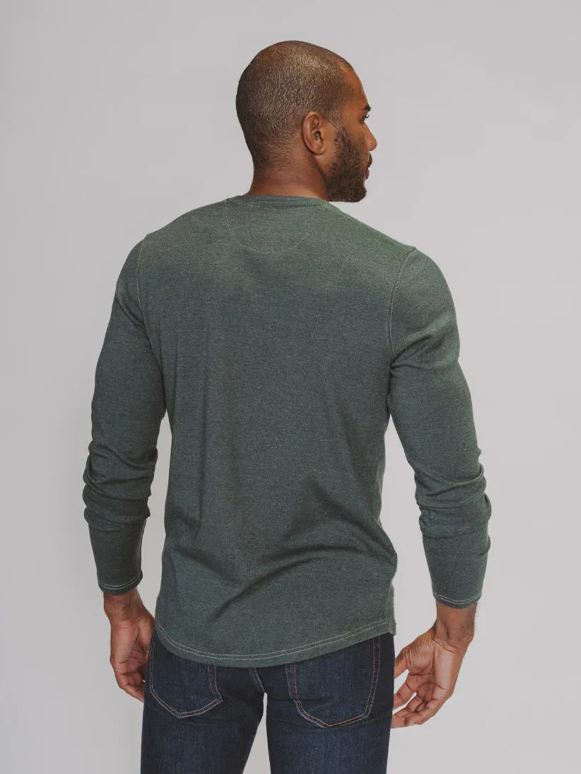 The Normal Brand | Puremeso | Two Button Henley | Men's | Green Gables