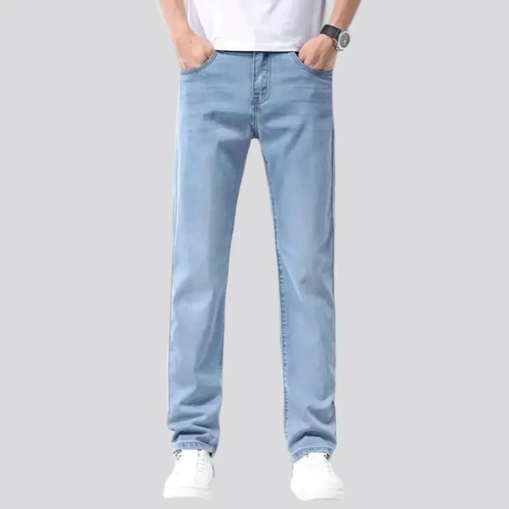 Thin men's classic jeans