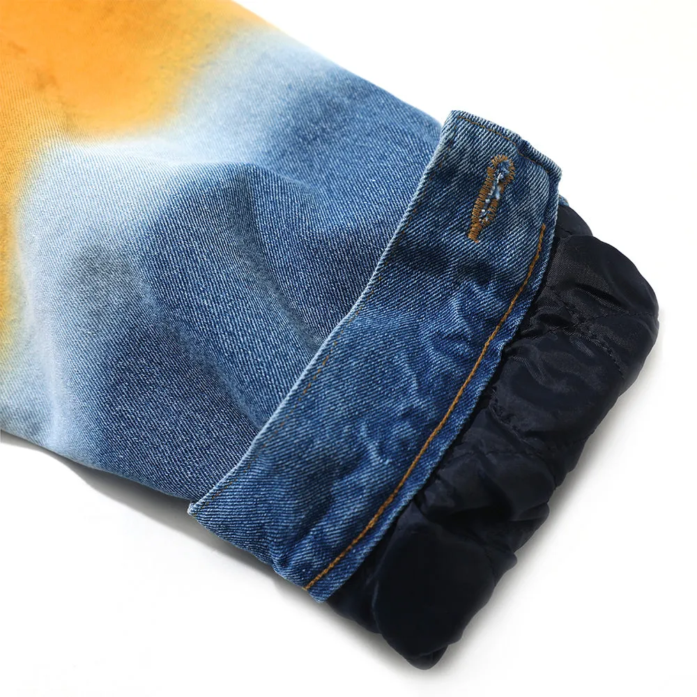 TIEDYE WASHING OVER DENIM TRUCKER JACKET TIEDYE YELLOW