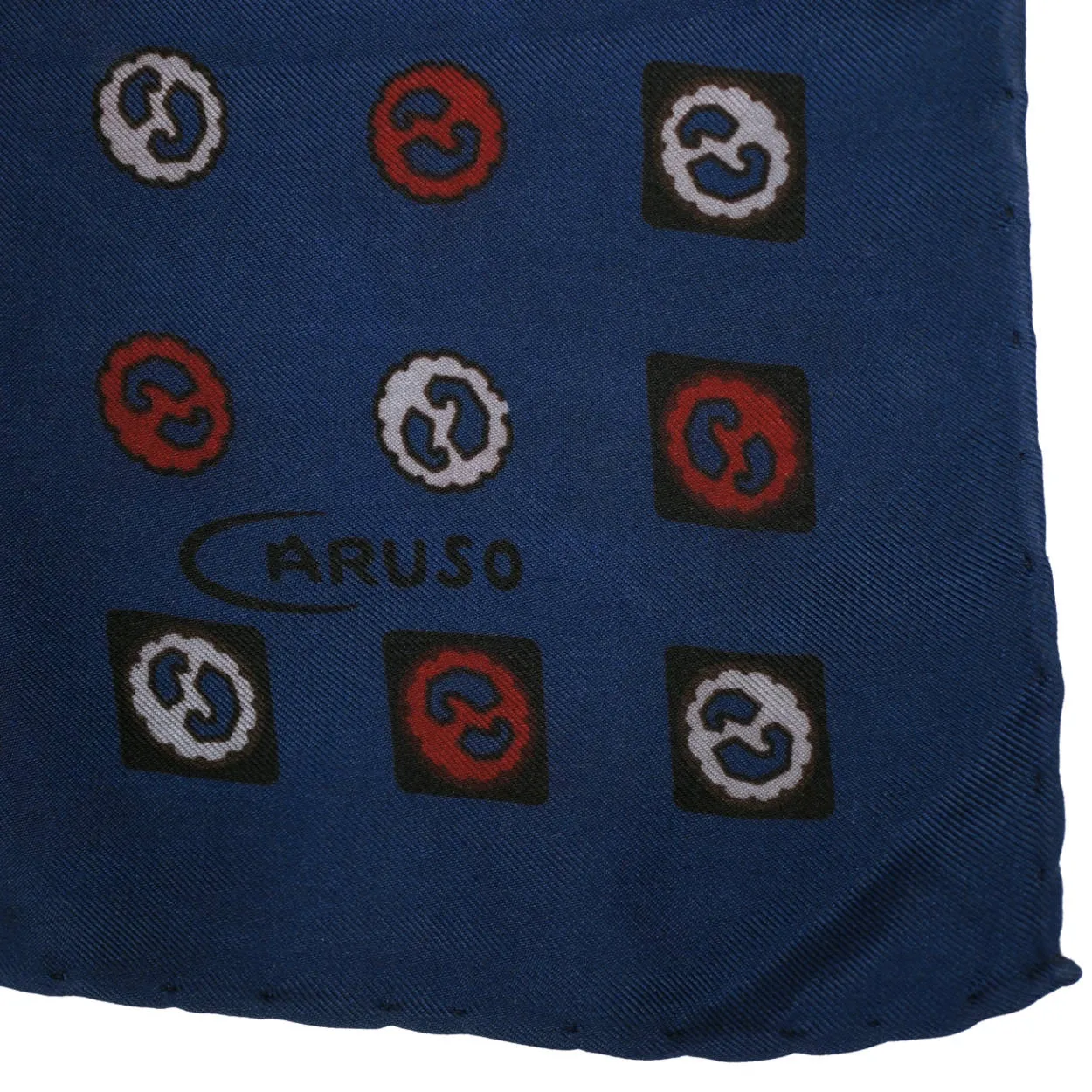 Vintage Caruso Italy Silk Twill Scarf Mens Square 31 Inch