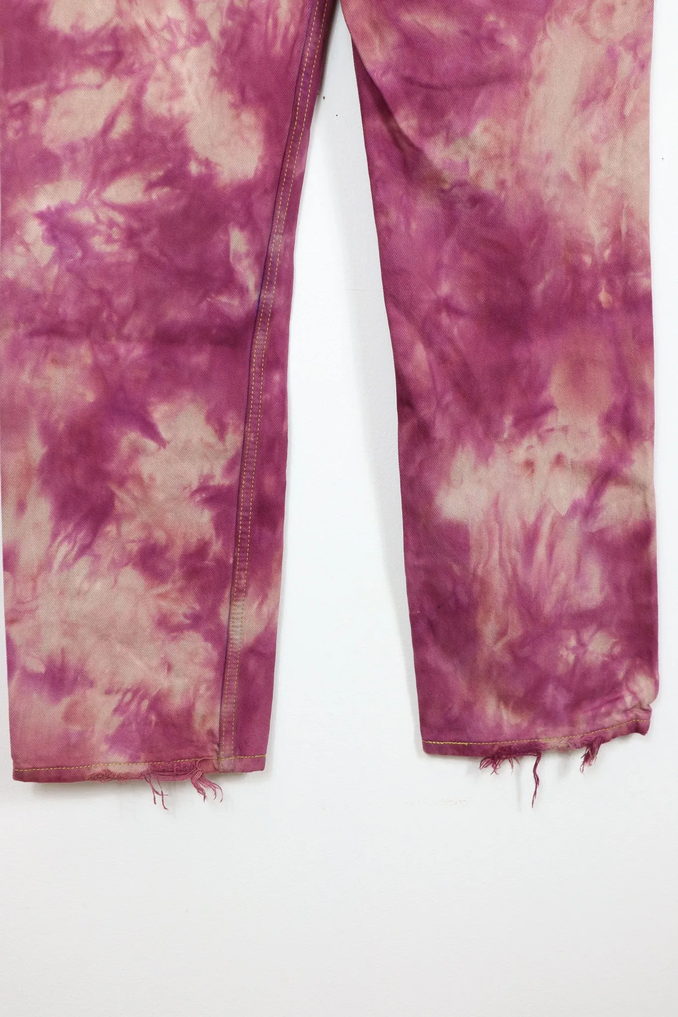 Vintage Reworked Red Dyed Levi's Straight Fit Jeans