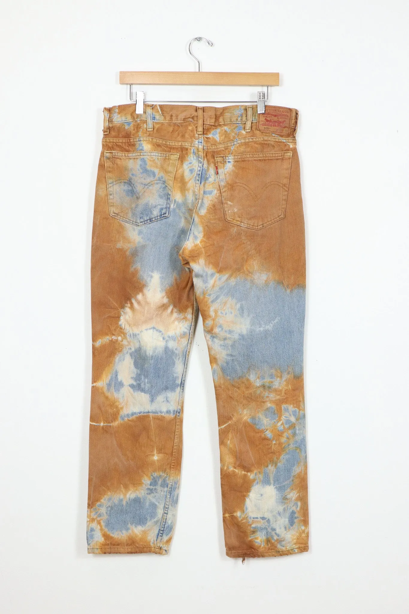 Vintage Reworked Rust Dyed 516 Levis Jeans