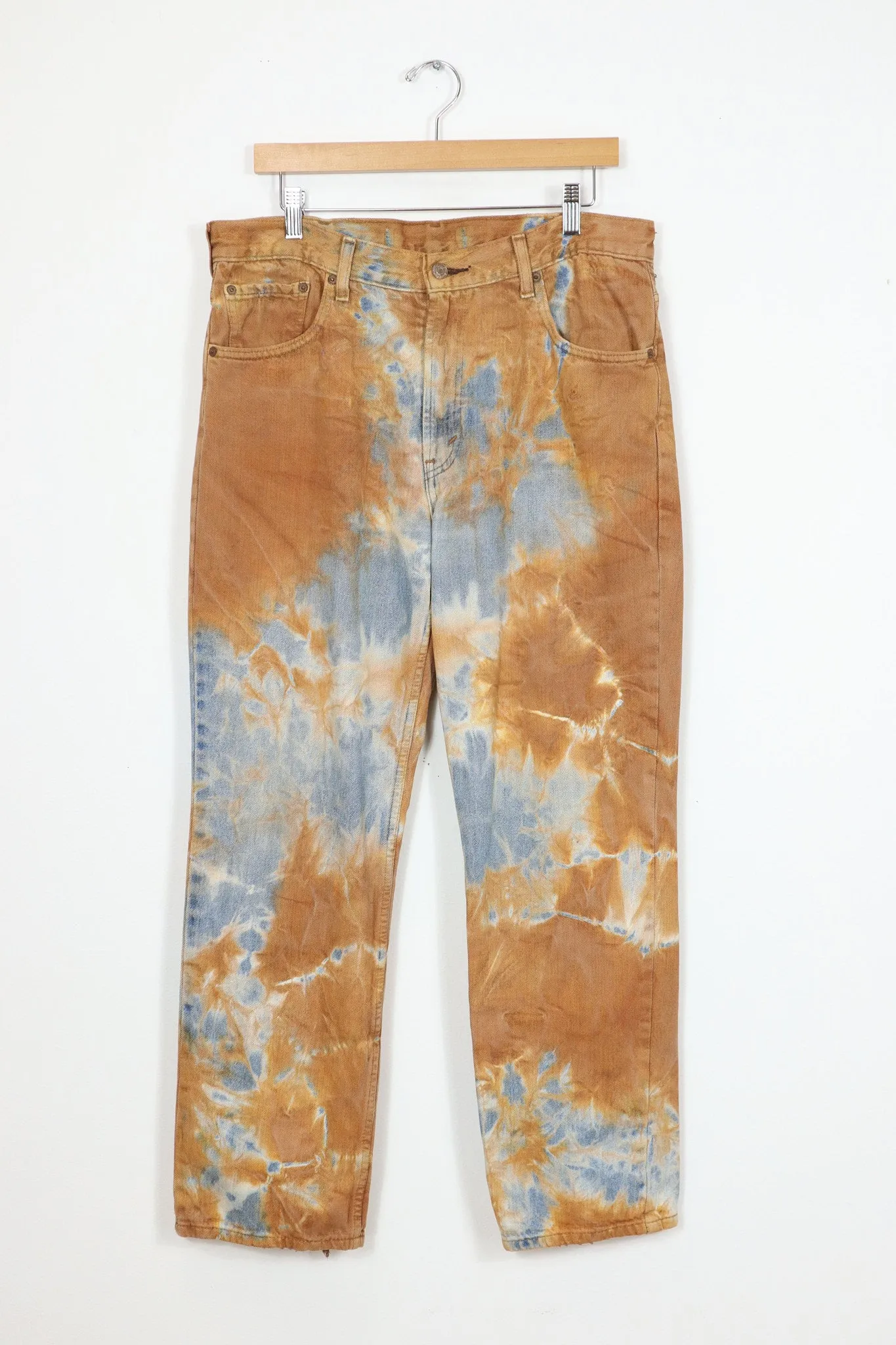 Vintage Reworked Rust Dyed 516 Levis Jeans