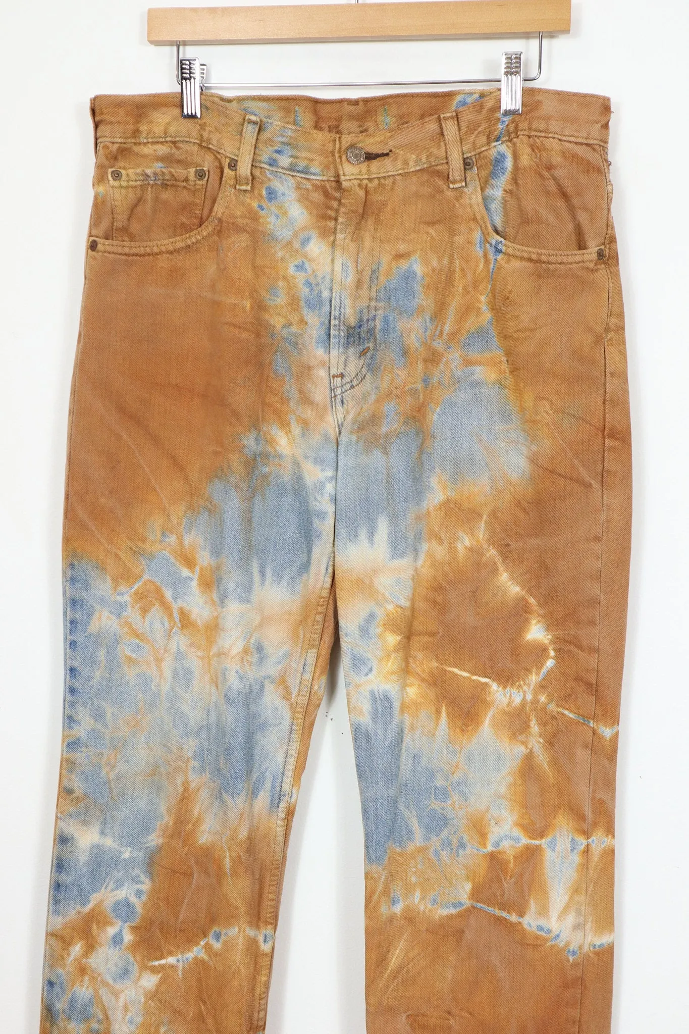 Vintage Reworked Rust Dyed 516 Levis Jeans