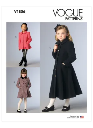 Vogue Pattern V1856 Child/Girl Jacket & Coat