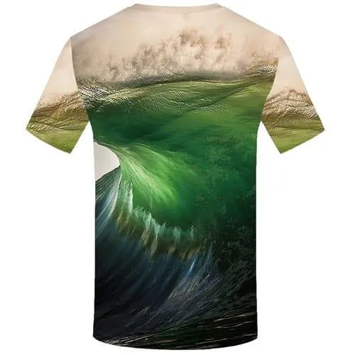 Wave T-shirt Men Cloud Tshirts Novelty Harajuku Tshirts Cool Gothic T-shirts Graphic Short Sleeve Hip hop Men women New Style