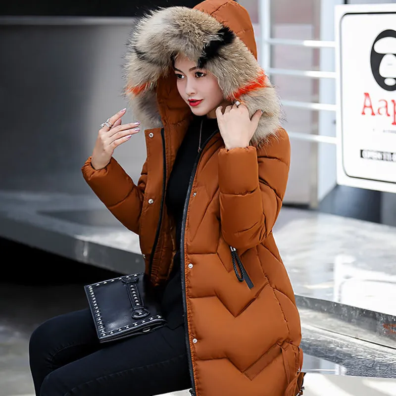 ✨Winter Offer💖Women's Winter Puffer Coat with Faux Fur Hood