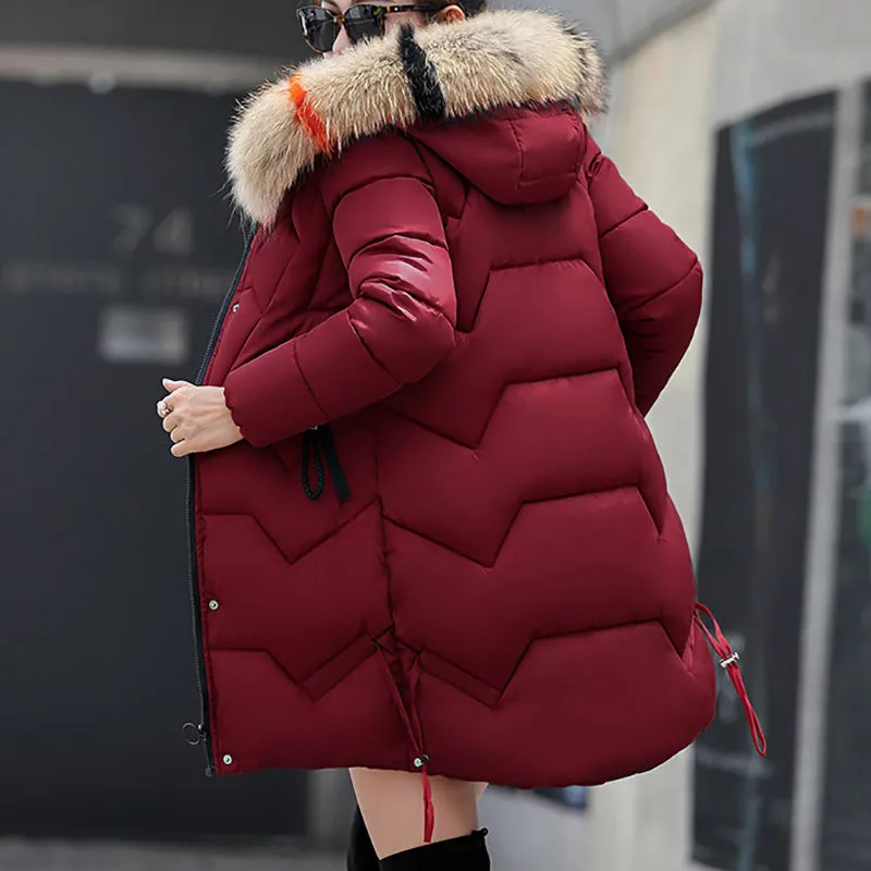 ✨Winter Offer💖Women's Winter Puffer Coat with Faux Fur Hood