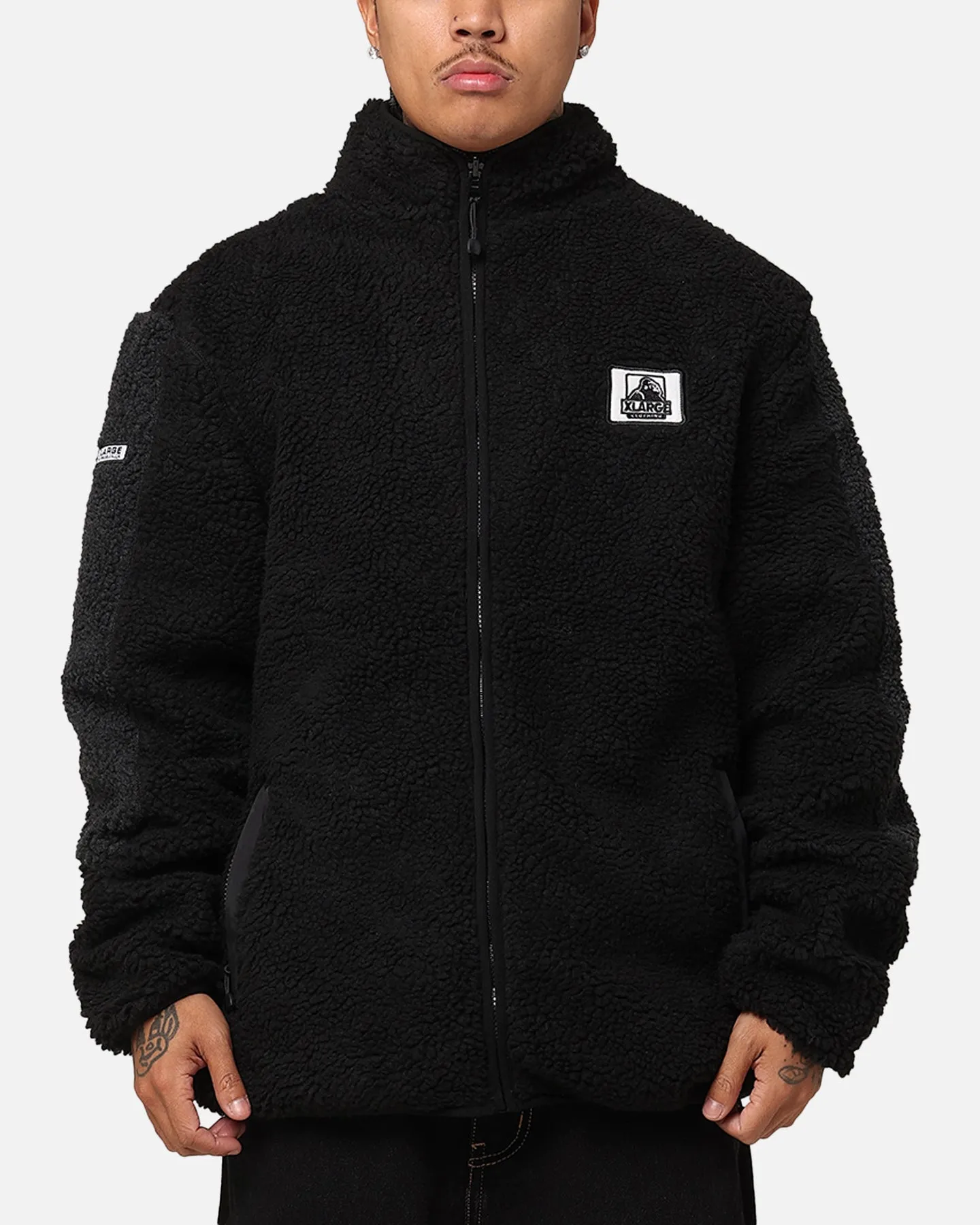 X-Large Fire Dice Reversible Sherpa Jacket Black