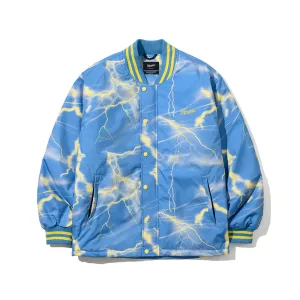 YELLOW THUNDER VARSITY JACKET SKY BLUE